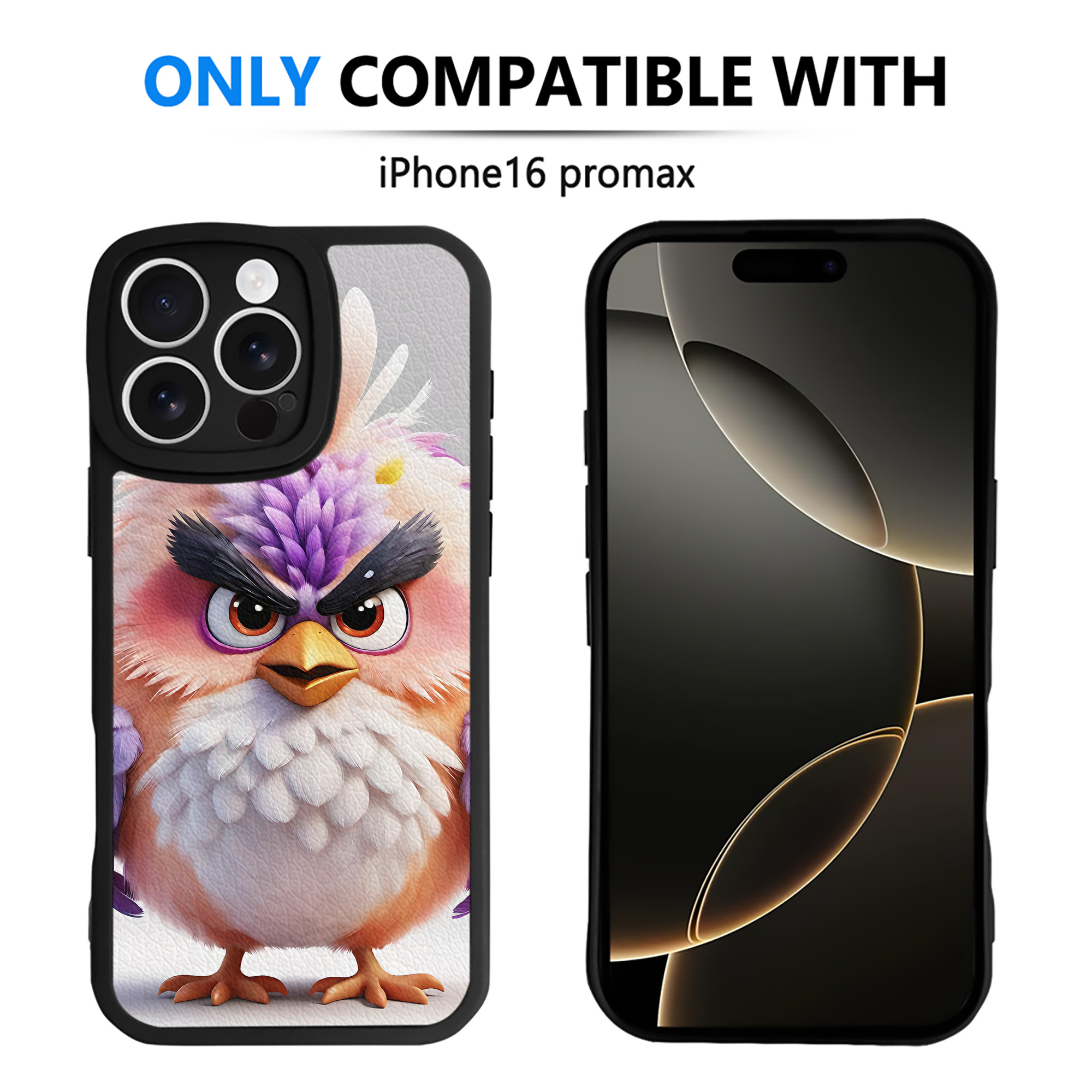 （画像用） Angry Birds アングリーバード 【iPhone 16シリーズ対応】シリコンスマホケース（レザー調） 材質：シリコン